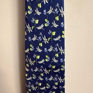 Joseph & Lyman Silk Dragonfly Floral Print Necktie Bloomingdale’s